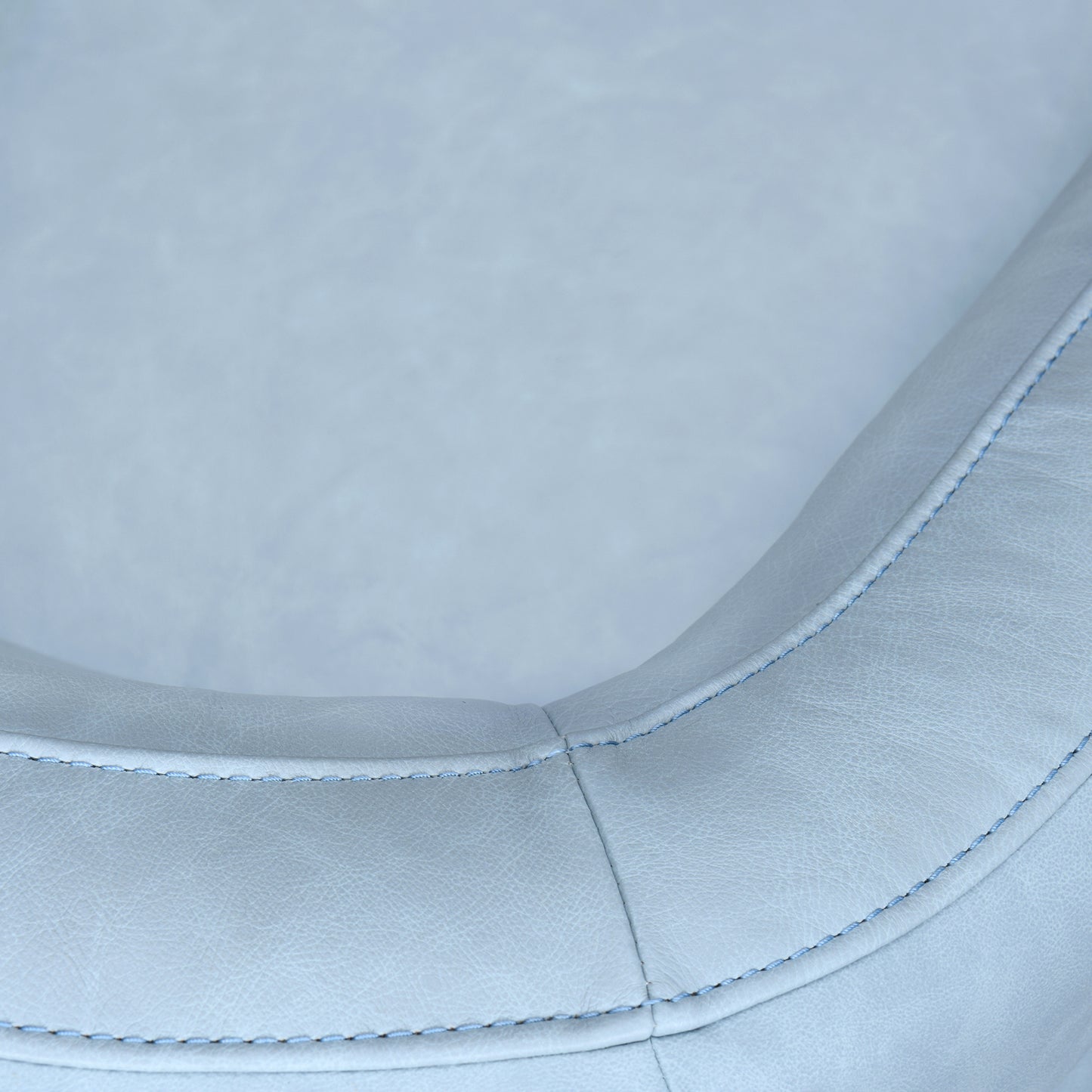 Desi Sky Blue Leather Swivel Accent Chair By Armen Living | Accent Chairs | Modishstore - 7