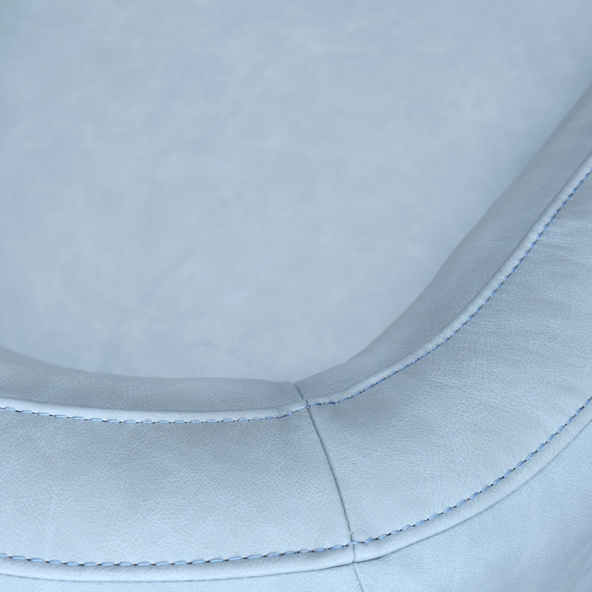 Desi Sky Blue Leather Swivel Accent Chair By Armen Living | Accent Chairs | Modishstore - 7