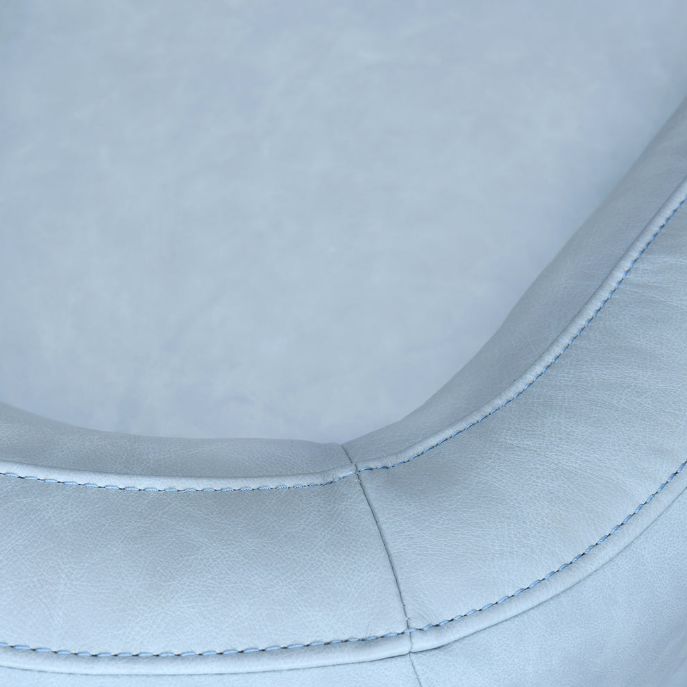 Desi Sky Blue Leather Swivel Accent Chair By Armen Living | Accent Chairs | Modishstore - 7