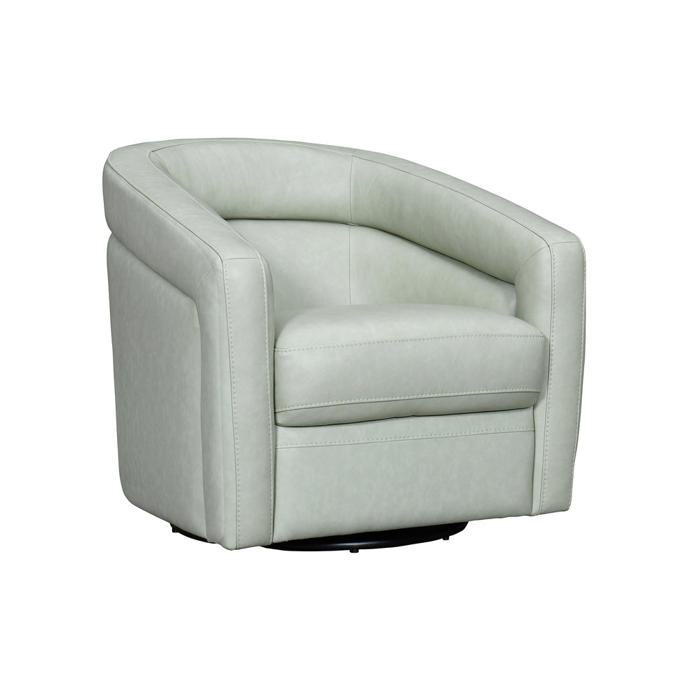 Desi Sky Blue Leather Swivel Accent Chair By Armen Living | Accent Chairs | Modishstore - 11