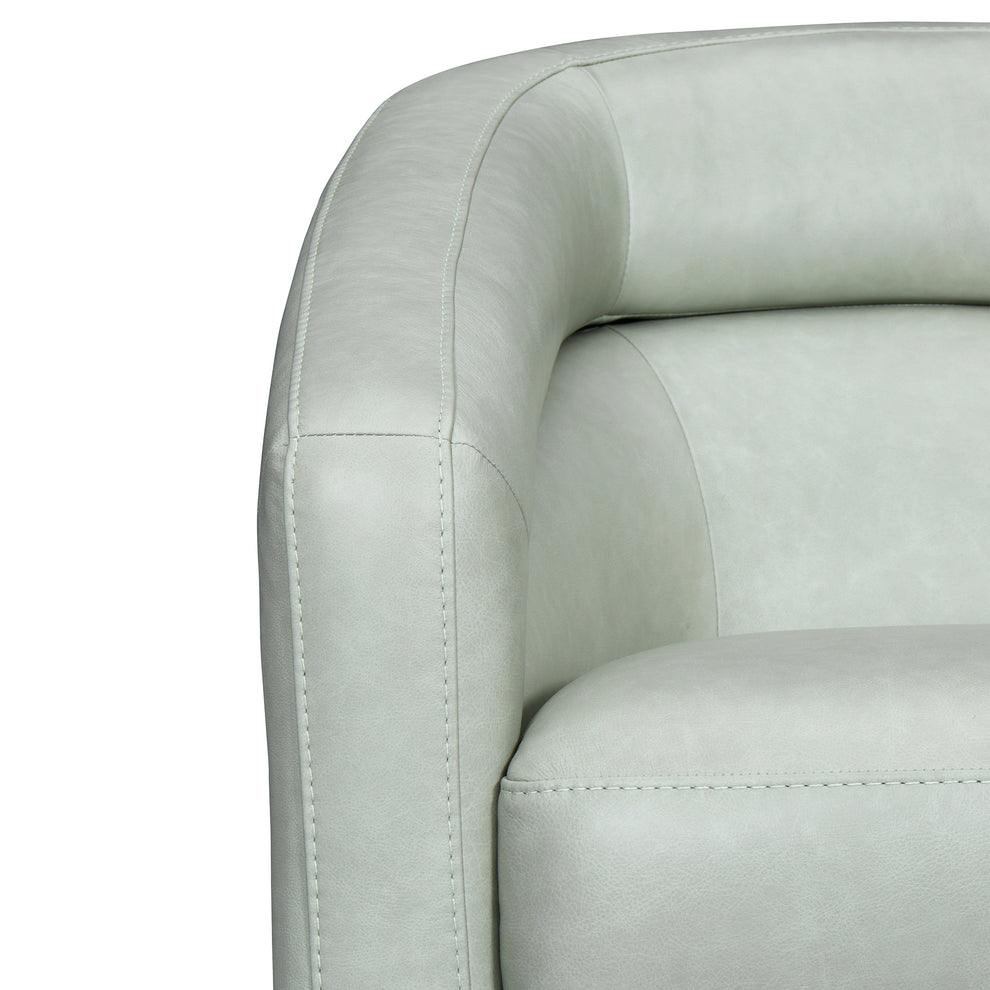 Desi Sky Blue Leather Swivel Accent Chair By Armen Living | Accent Chairs | Modishstore - 14