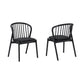 Echo Black Oak Wood and Faux Leather Dining Chairs - Set of 2 By Armen Living | Dining Chairs | Modishstore - 3