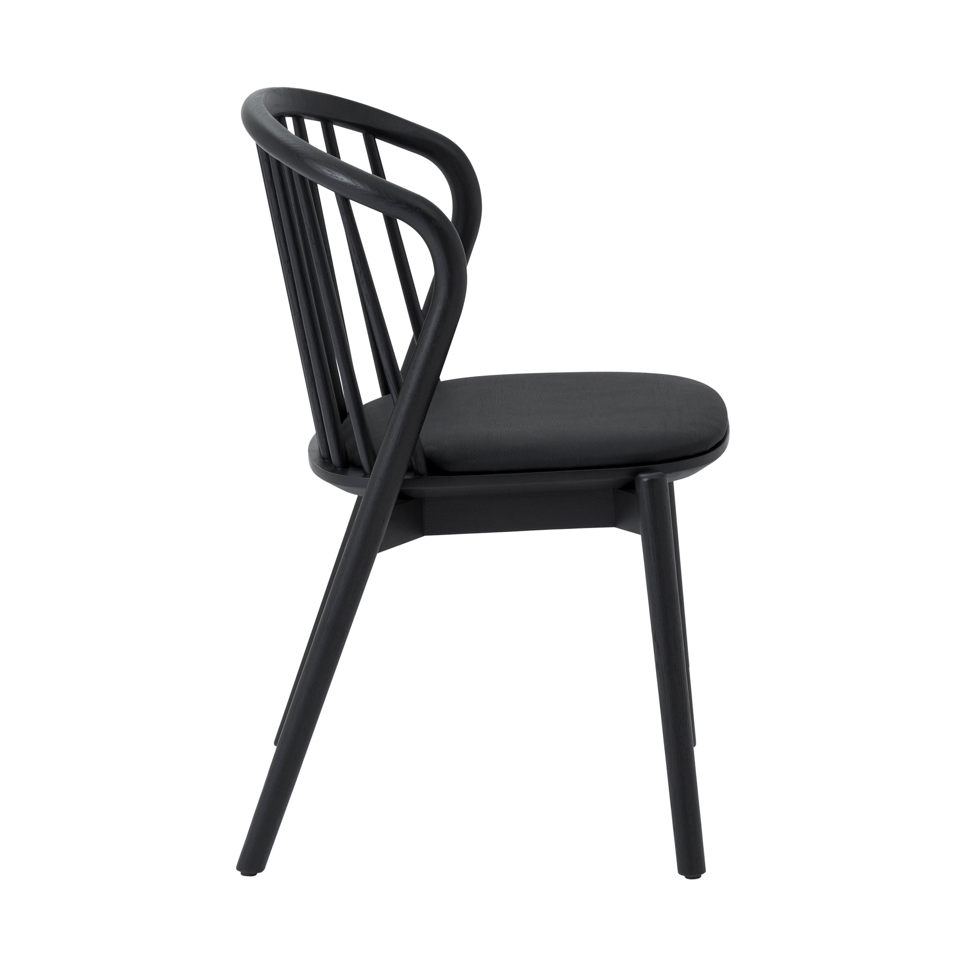 Echo Black Oak Wood and Faux Leather Dining Chairs - Set of 2 By Armen Living | Dining Chairs | Modishstore - 6