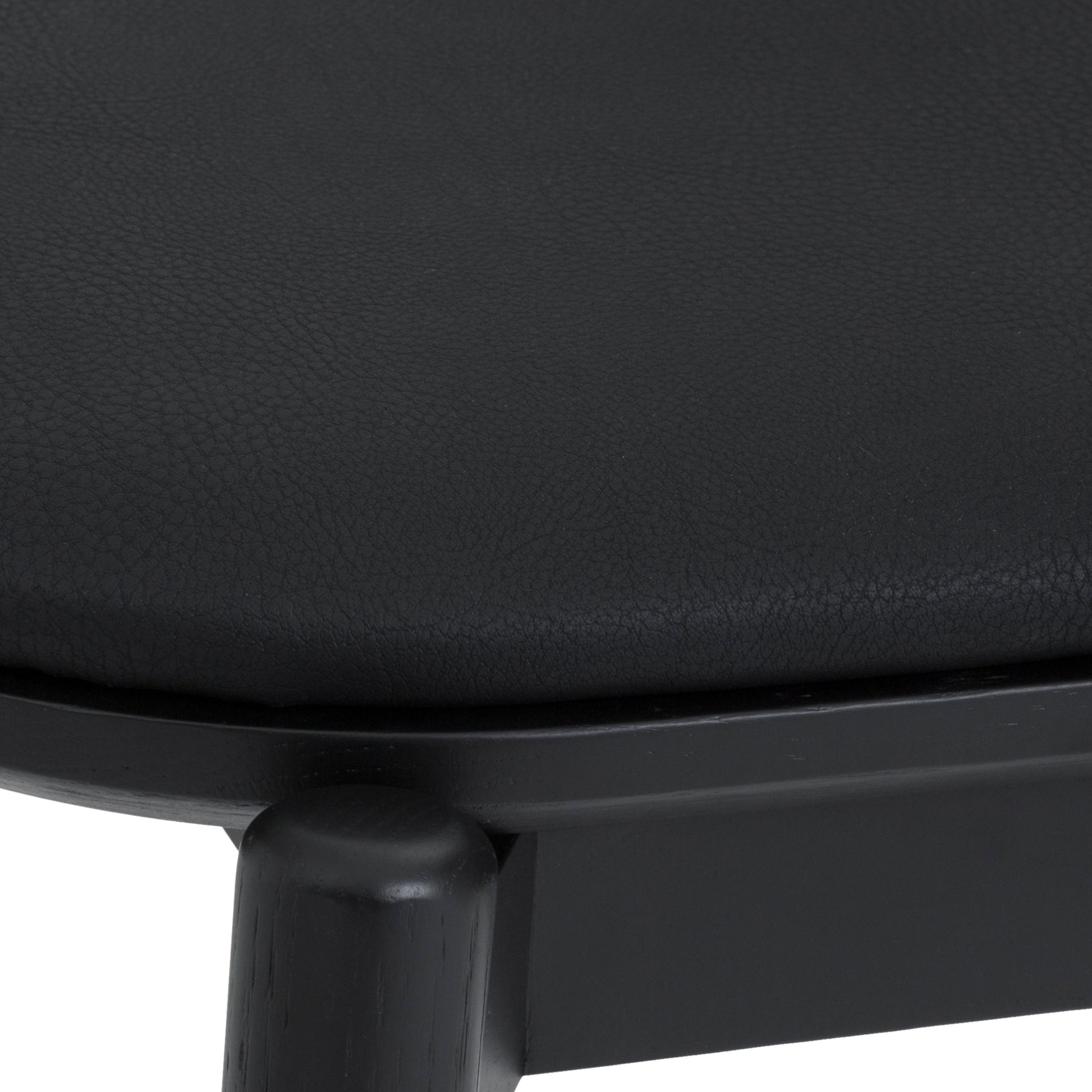 Echo Black Oak Wood and Faux Leather Dining Chairs - Set of 2 By Armen Living | Dining Chairs | Modishstore - 10