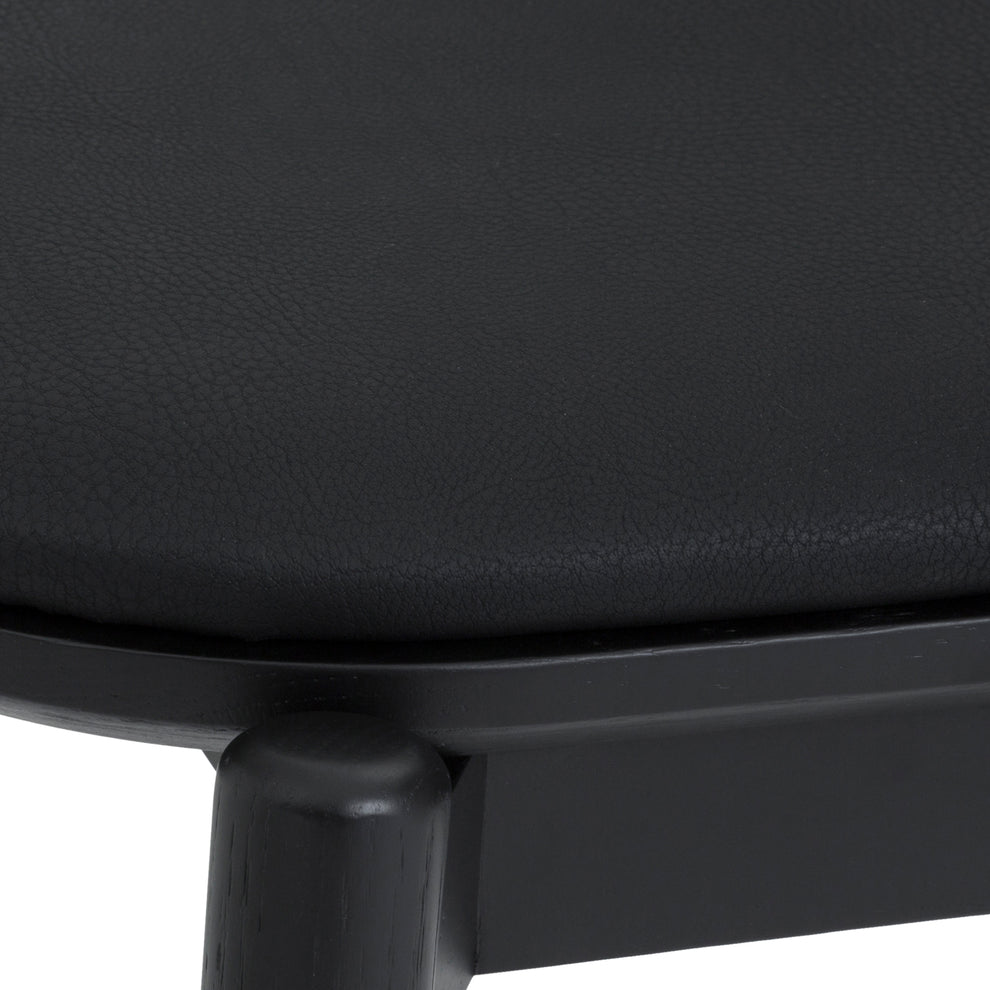 Echo Black Oak Wood and Faux Leather Dining Chairs - Set of 2 By Armen Living | Dining Chairs | Modishstore - 10