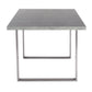 Fenton Dining Table with Cement Gray Laminate Top and Brushed Stainless Steel Base By Armen Living | Dining Tables | Modishstore - 5