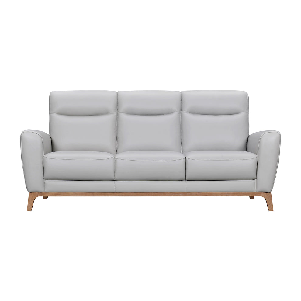 Greyson 83" Dove Gray Leather Sofa By Armen Living | Sofas | Modishstore - 2