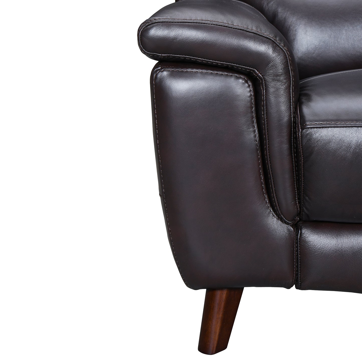 Lizette 78" Brown Leather Power Recliner Sofa with USB By Armen Living