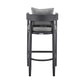 Menorca Outdoor Patio Counter Height Bar Stool in Aluminum with Gray Cushions By Armen Living | Bar Stools | Modishstore - 7