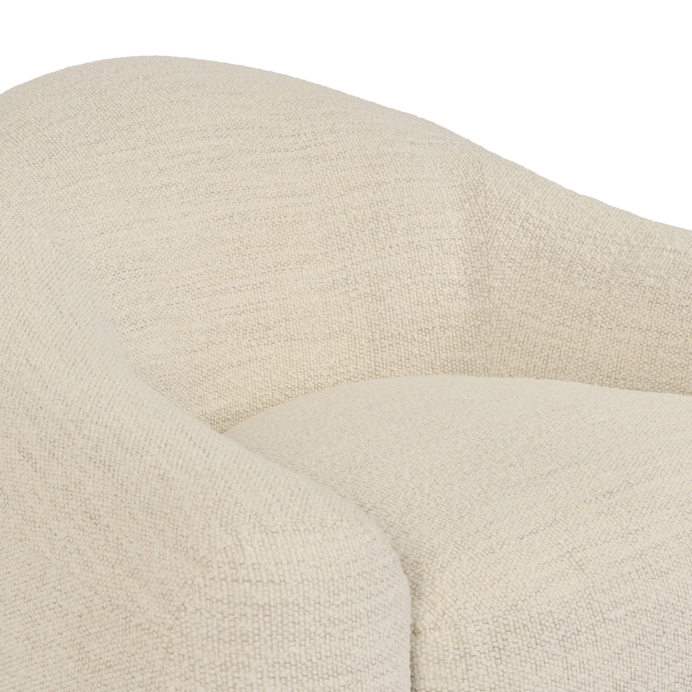 Molly Upholstered Swivel Accent Chair in Pearl By Armen Living | Accent Chairs | Modishstore - 7