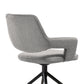 Penny Swivel Upholstered Dining Chair in Gray Fabric with Black Metal Legs - Set of 2 By Armen Living | Dining Chairs | Modishstore - 11
