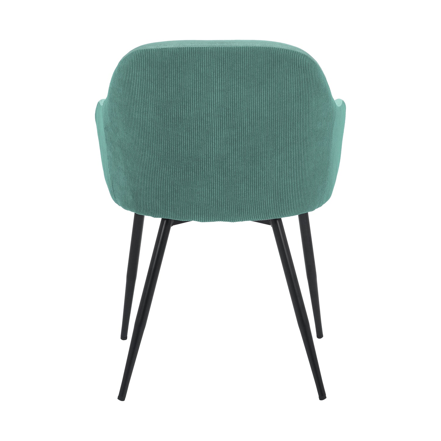 Pixie Two Tone Teal Fabric Dining Room Chair with Black Metal Legs By Armen Living | Dining Chairs | Modishstore - 6