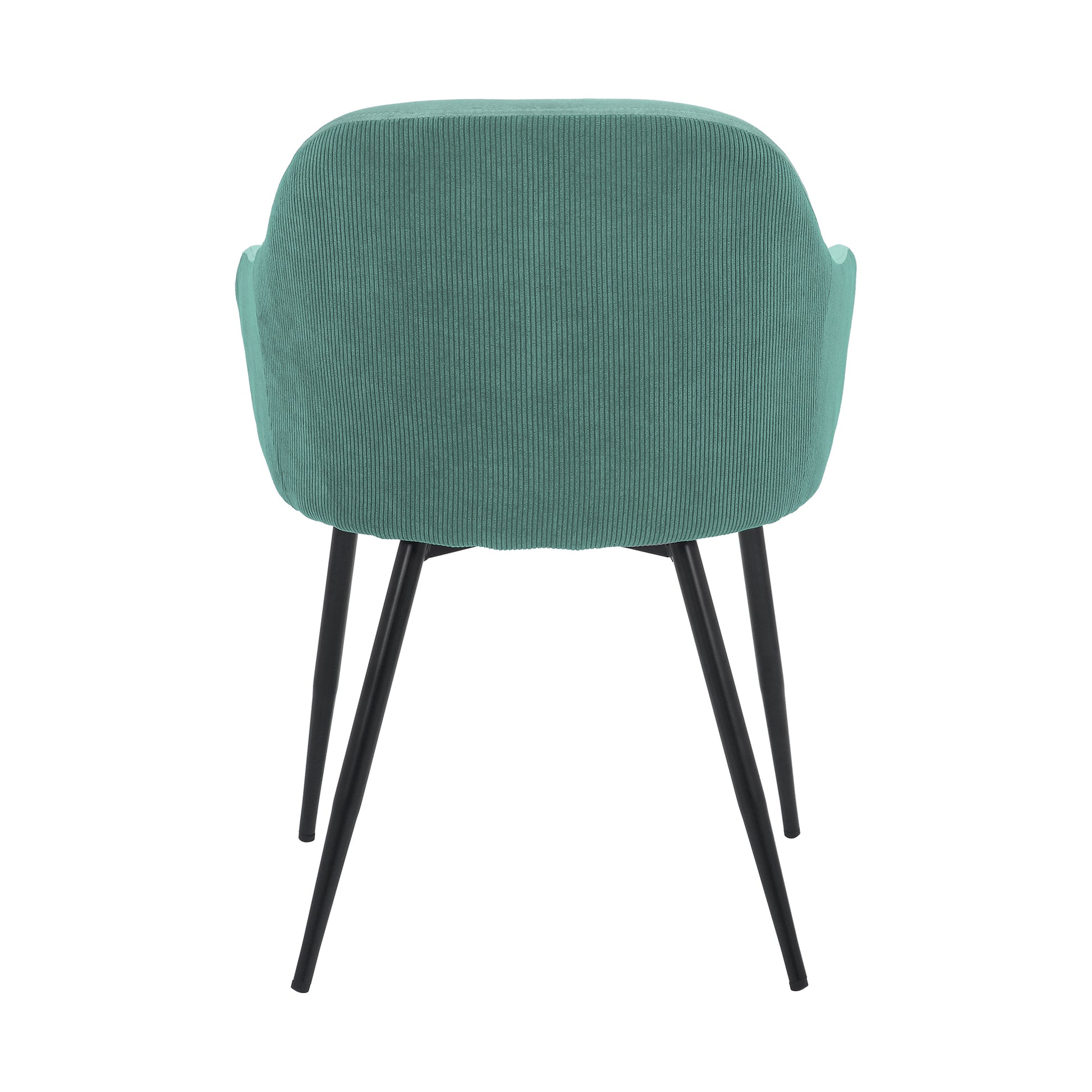 Pixie Two Tone Teal Fabric Dining Room Chair with Black Metal Legs By Armen Living | Dining Chairs | Modishstore - 6