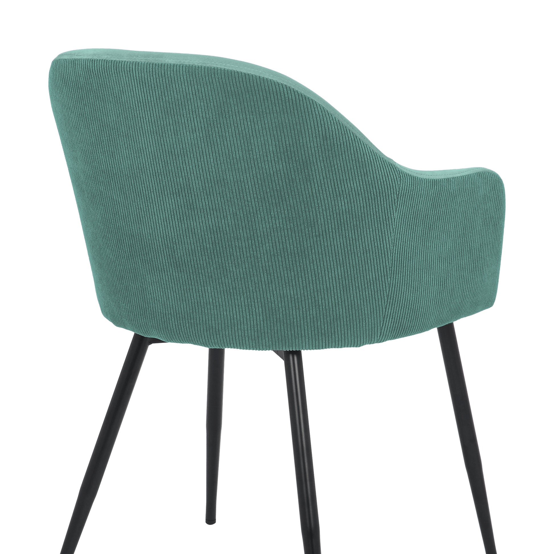 Pixie Two Tone Teal Fabric Dining Room Chair with Black Metal Legs By Armen Living | Dining Chairs | Modishstore - 11
