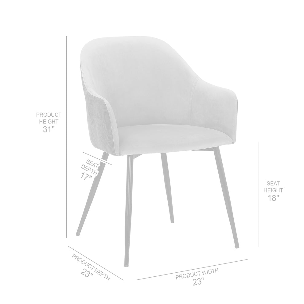 Pixie Two Tone Teal Fabric Dining Room Chair with Black Metal Legs By Armen Living | Dining Chairs | Modishstore - 10
