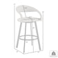 Ramona 30" Swivel Bar Stool with Matte Black Iron and Black Faux Leather By Armen Living | Bar Stools | Modishstore - 9