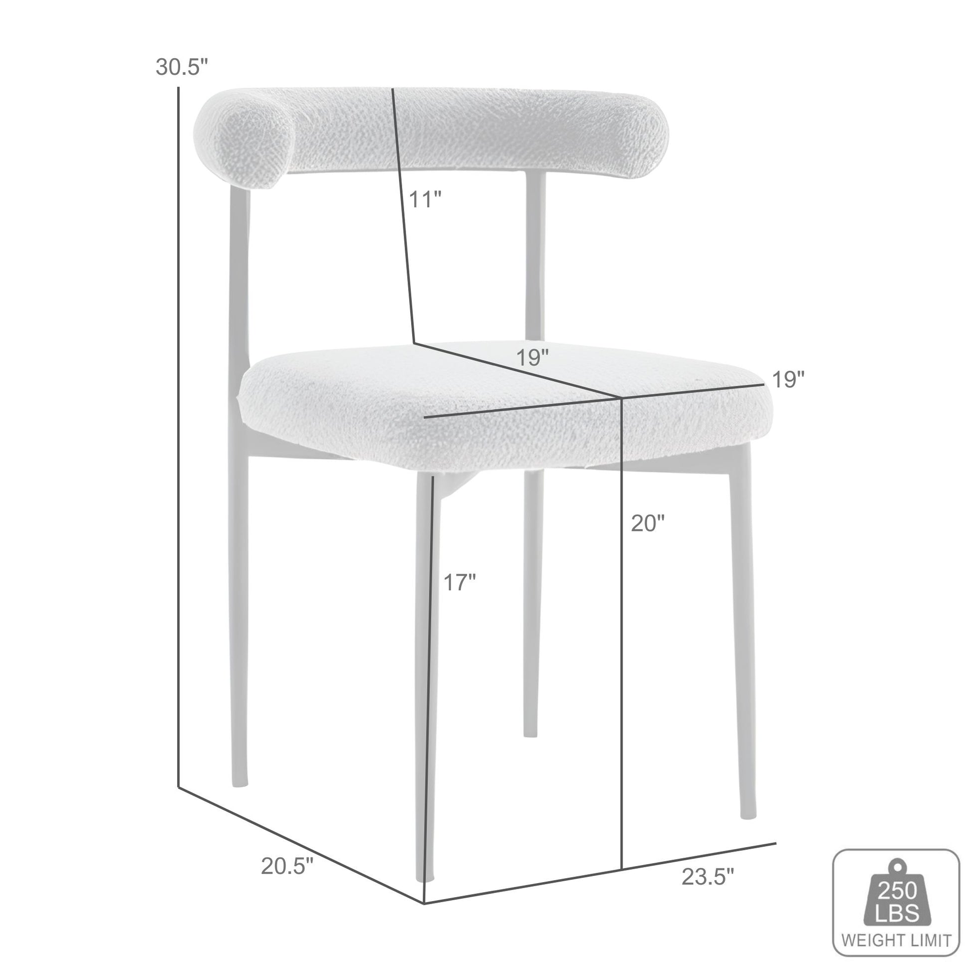 Shannon Dining Chair with Gold Brushed Stainless Steel and Taupe Fabric - Set of 2 By Armen Living | Dining Chairs | Modishstore - 11