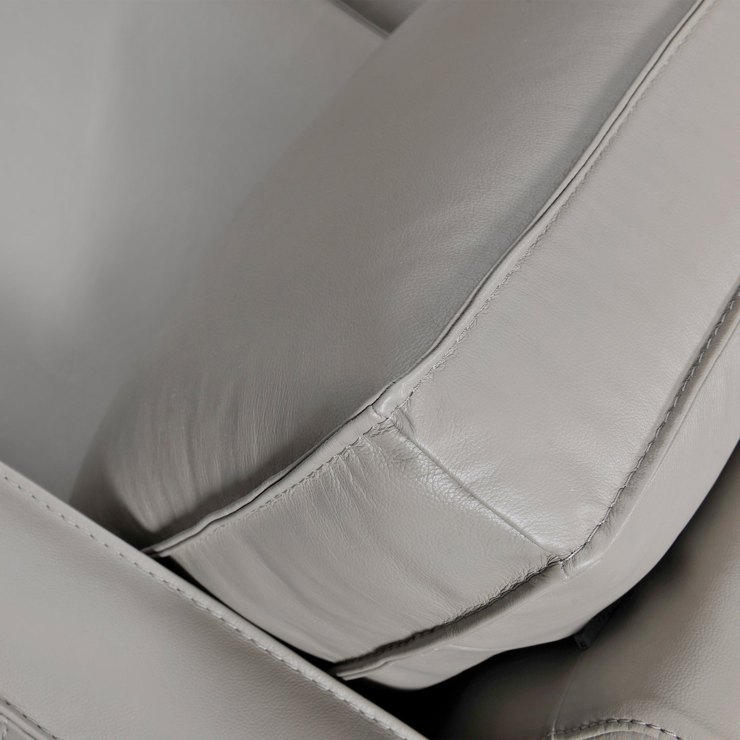 Summit 3 Piece Pewter Leather Sectional Sofa By Armen Living | Sectional | Modishstore - 16