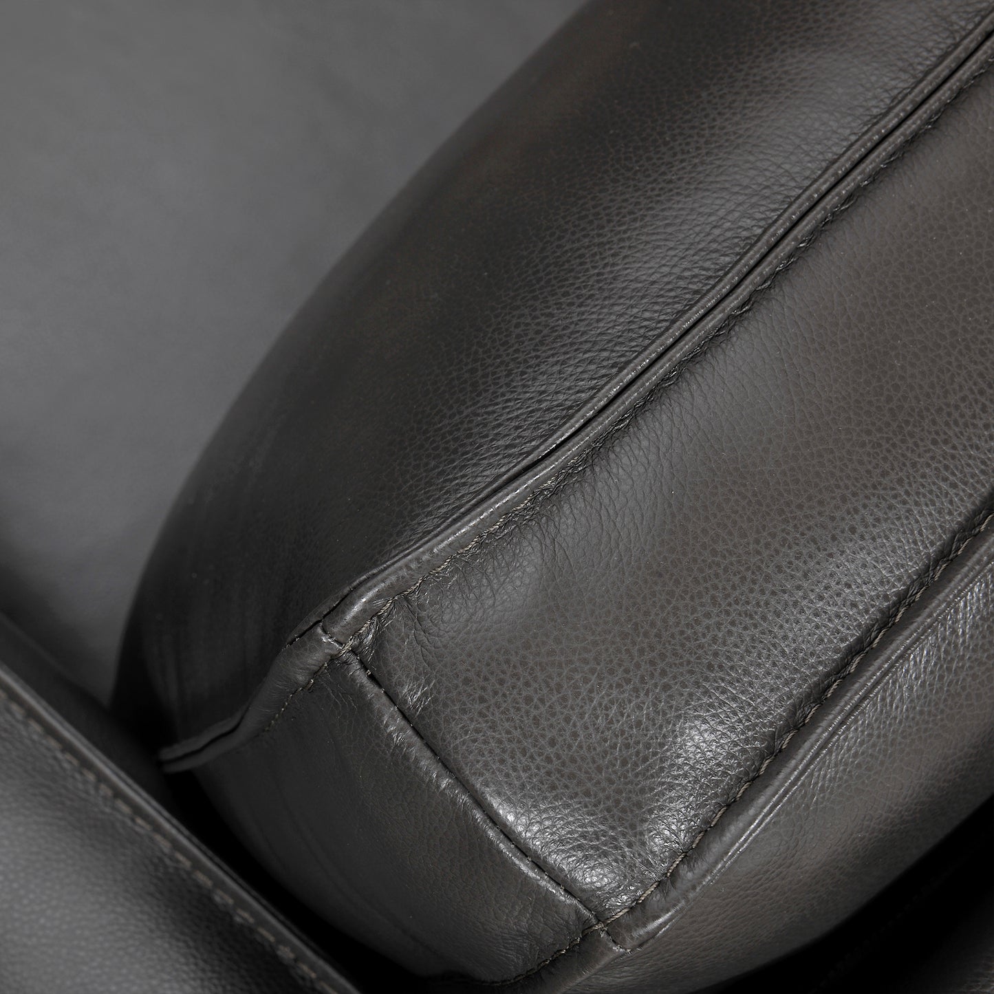 Summit 3 Piece Pewter Leather Sectional Sofa By Armen Living | Sectional | Modishstore - 7