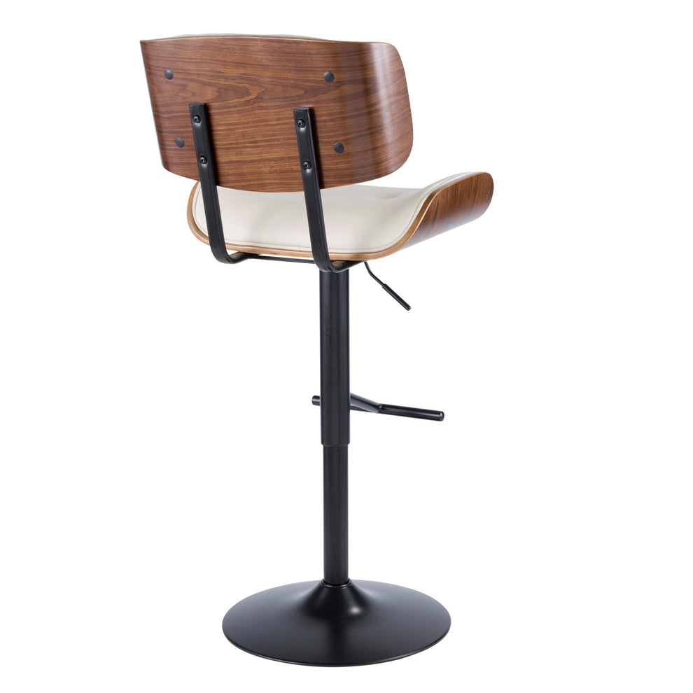 Lombardi Adjustable Barstool - Set of 2 Cream By LumiSource | Bar Stools | Modishstore - 2