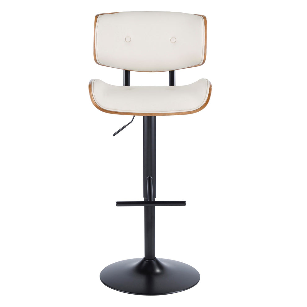 Lombardi Adjustable Barstool - Set of 2 Cream By LumiSource | Bar Stools | Modishstore - 4