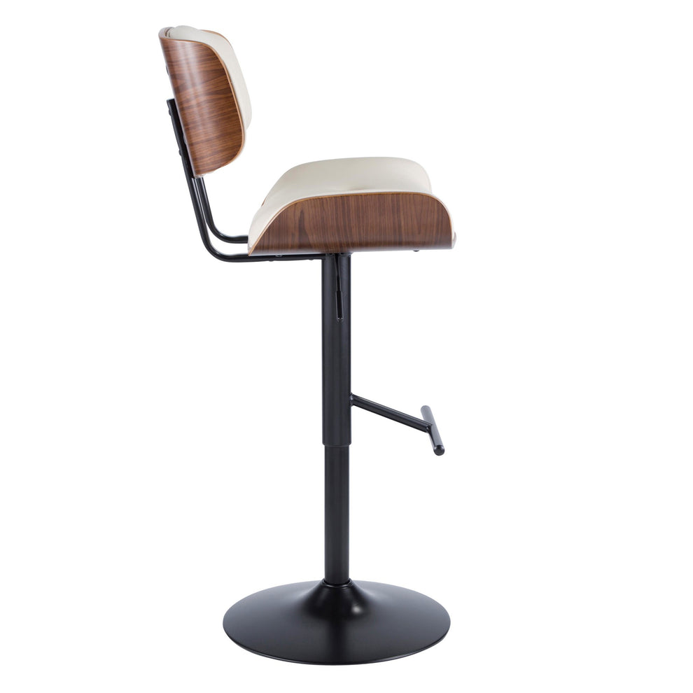 Lombardi Adjustable Barstool - Set of 2 Cream By LumiSource | Bar Stools | Modishstore - 7