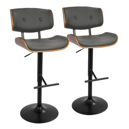 Lombardi Adjustable Barstool - Set of 2 Cream By LumiSource | Bar Stools | Modishstore - 9