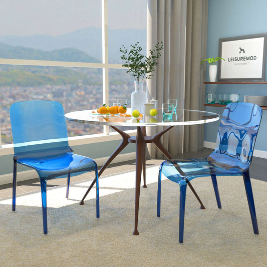 LeisureMod Murray Modern Dining Chair, Set of 2 - MC20TBU2 | Dining Chairs | Modishstore