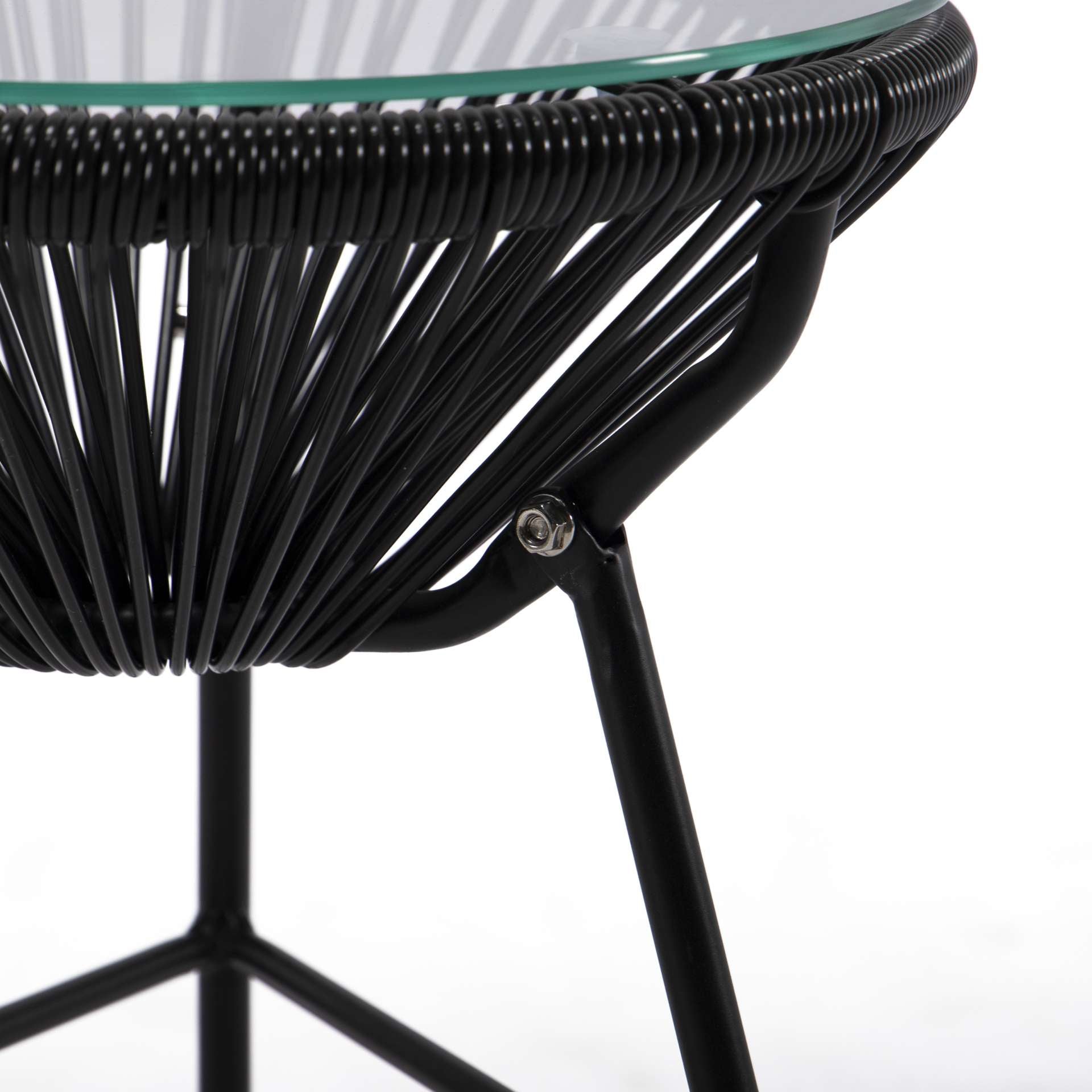 LeisureMod Montara 3 Piece Outdoor Lounge Patio Chair With Glass Top Table | Outdoor Chairs | Modishstore - 4