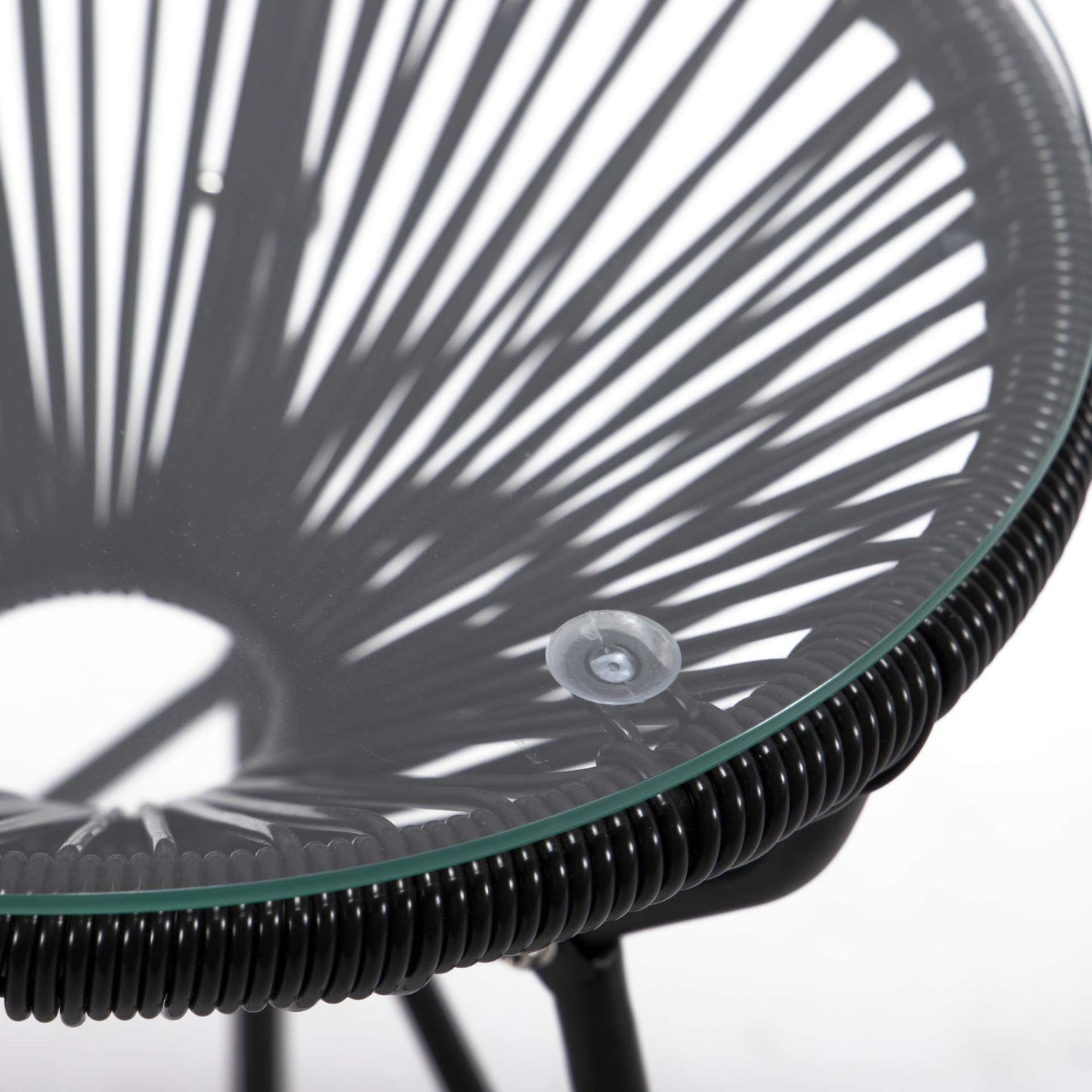 LeisureMod Montara 3 Piece Outdoor Lounge Patio Chair With Glass Top Table | Outdoor Chairs | Modishstore - 5