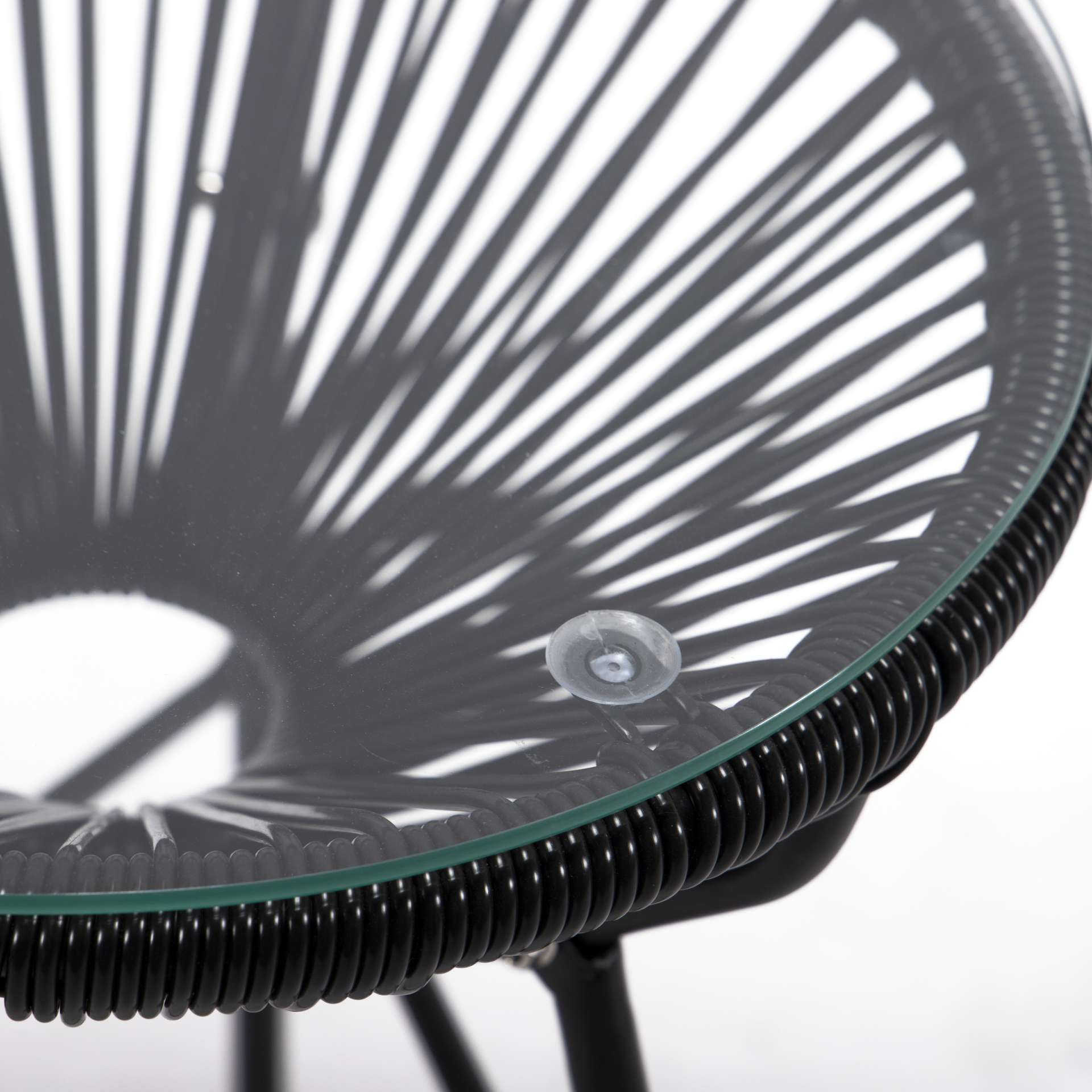 LeisureMod Montara 3 Piece Outdoor Lounge Patio Chair With Glass Top Table | Outdoor Chairs | Modishstore - 5