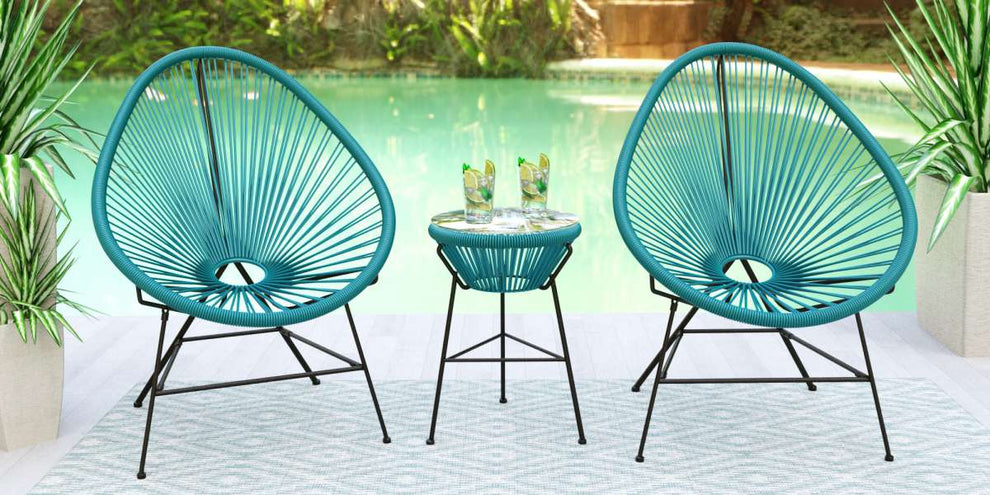 LeisureMod Montara 3 Piece Outdoor Lounge Patio Chair With Glass Top Table | Outdoor Chairs | Modishstore - 17