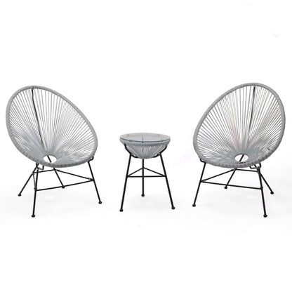 LeisureMod Montara 3 Piece Outdoor Lounge Patio Chair With Glass Top Table | Outdoor Chairs | Modishstore - 34