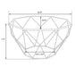 LeisureMod Malibu Large Modern Octagon Glass Top Coffee Table With Geometric Base | Coffee Tables | Modishstore - 2