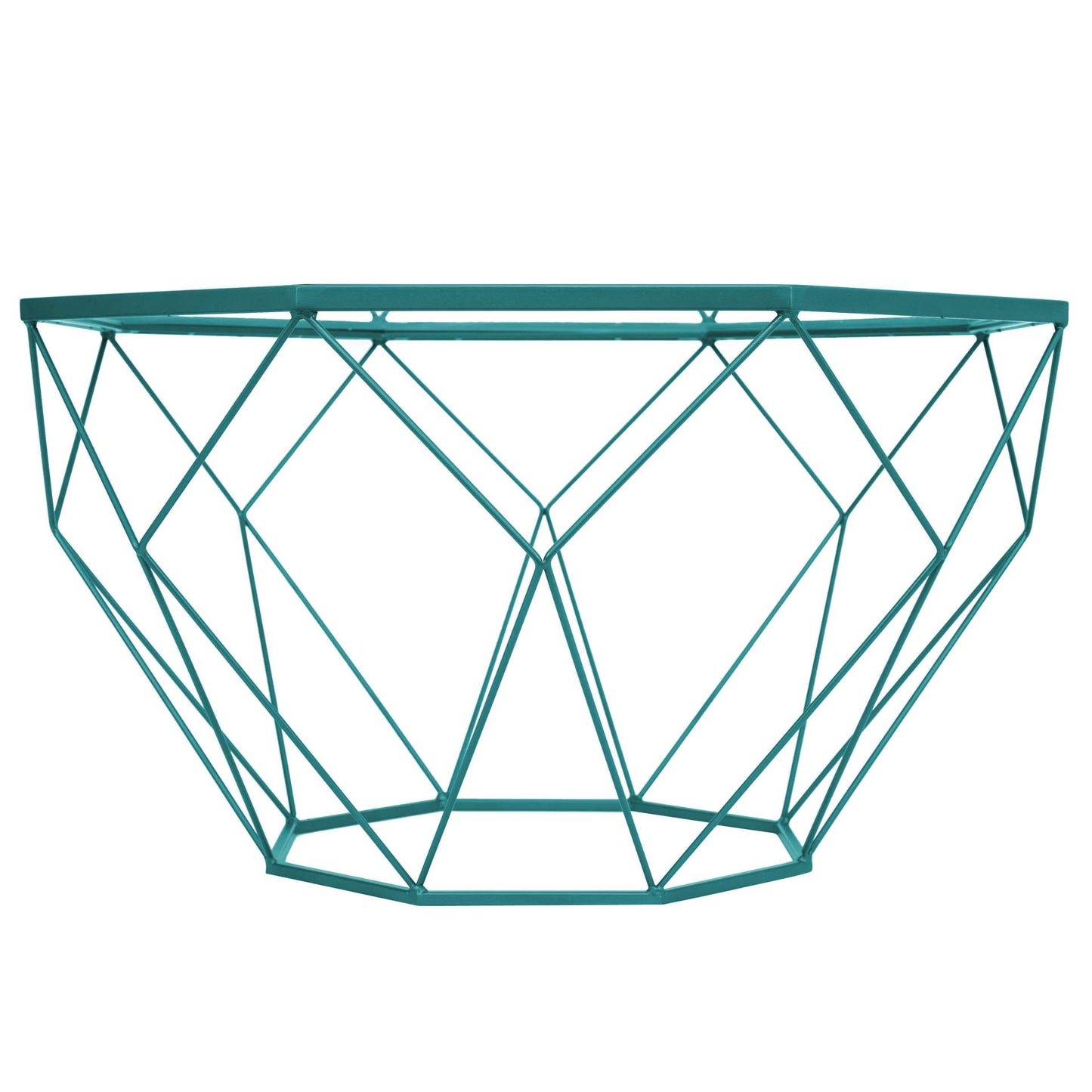LeisureMod Malibu Large Modern Octagon Glass Top Coffee Table With Geometric Base | Coffee Tables | Modishstore - 30
