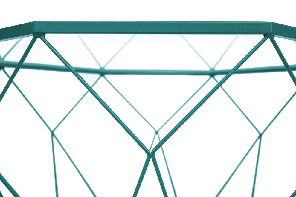 LeisureMod Malibu Large Modern Octagon Glass Top Coffee Table With Geometric Base | Coffee Tables | Modishstore - 27