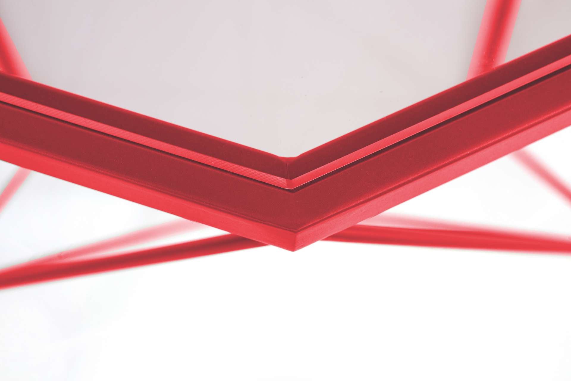 LeisureMod Malibu Large Modern Octagon Glass Top Coffee Table With Geometric Base | Coffee Tables | Modishstore - 16