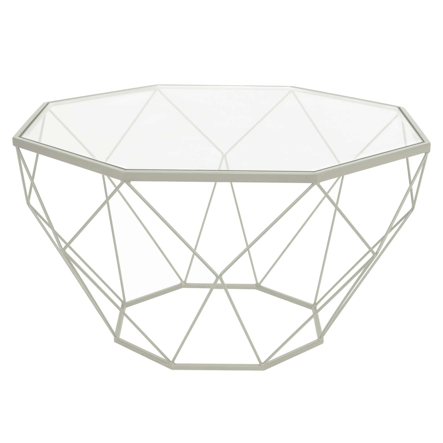 LeisureMod Malibu Large Modern Octagon Glass Top Coffee Table With Geometric Base | Coffee Tables | Modishstore - 19