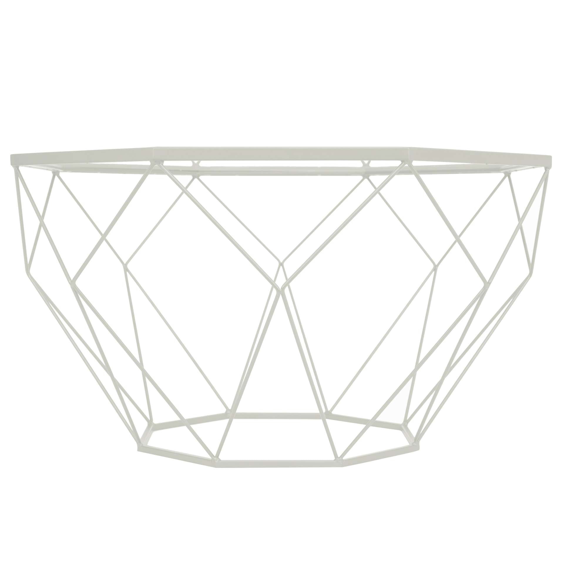 LeisureMod Malibu Large Modern Octagon Glass Top Coffee Table With Geometric Base | Coffee Tables | Modishstore - 24