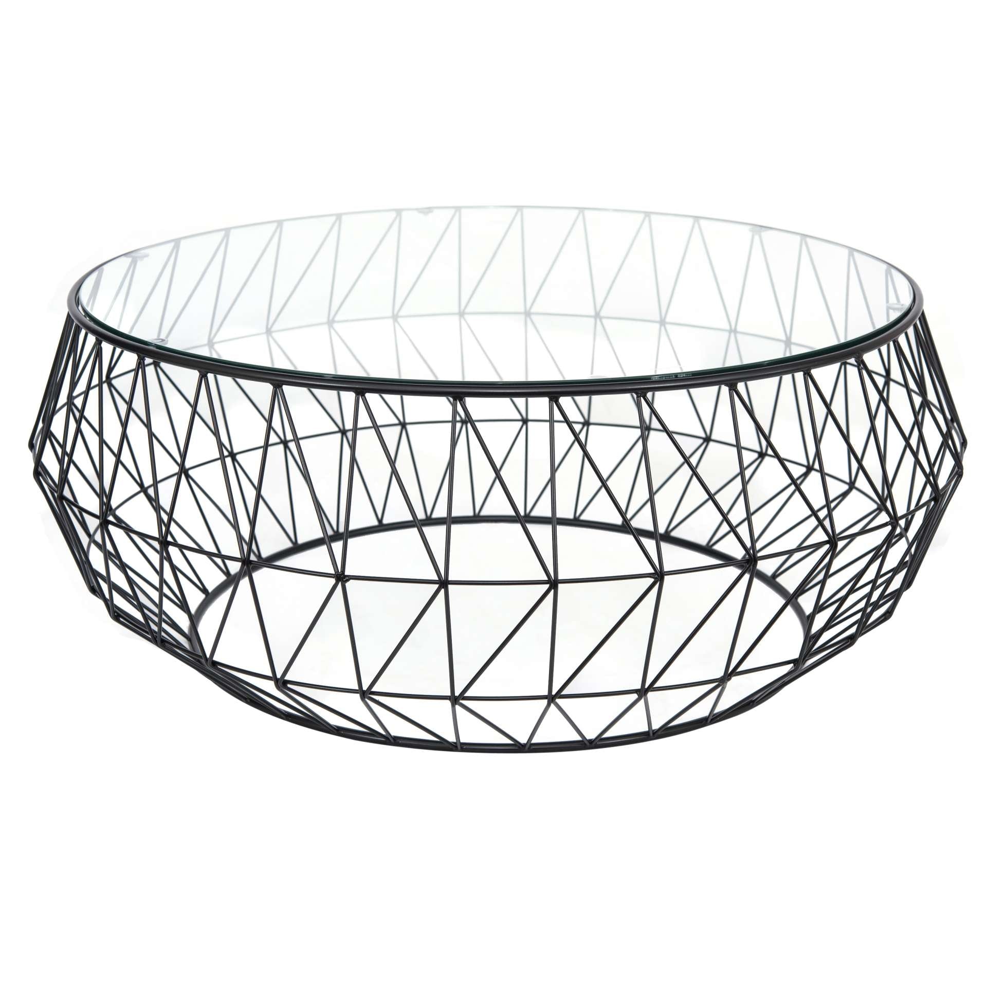 LeisureMod Malibu Modern Round Glass Top Coffee Table With Metal Base | Coffee Tables | Modishstore - 11