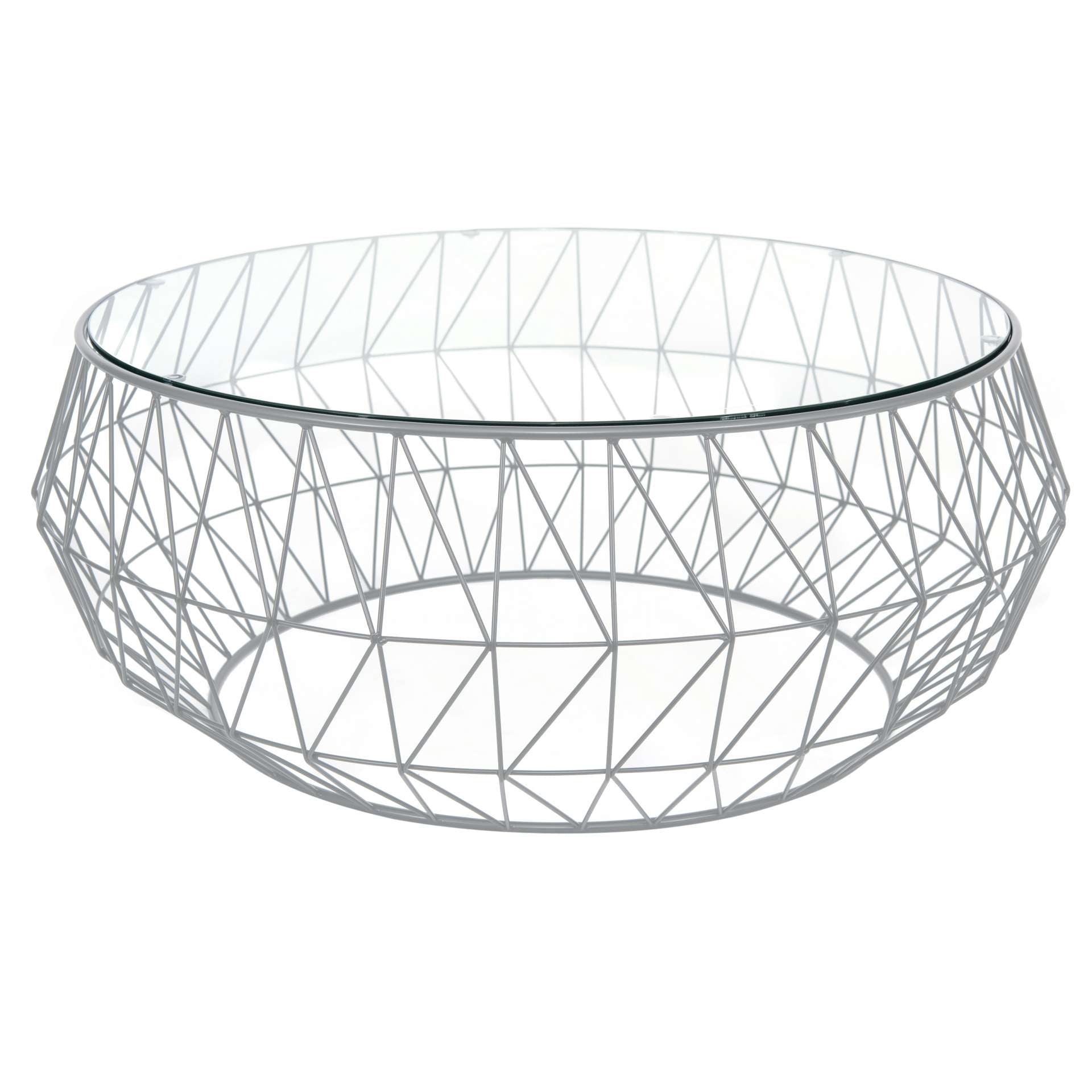 LeisureMod Malibu Modern Round Glass Top Coffee Table With Metal Base | Coffee Tables | Modishstore - 25