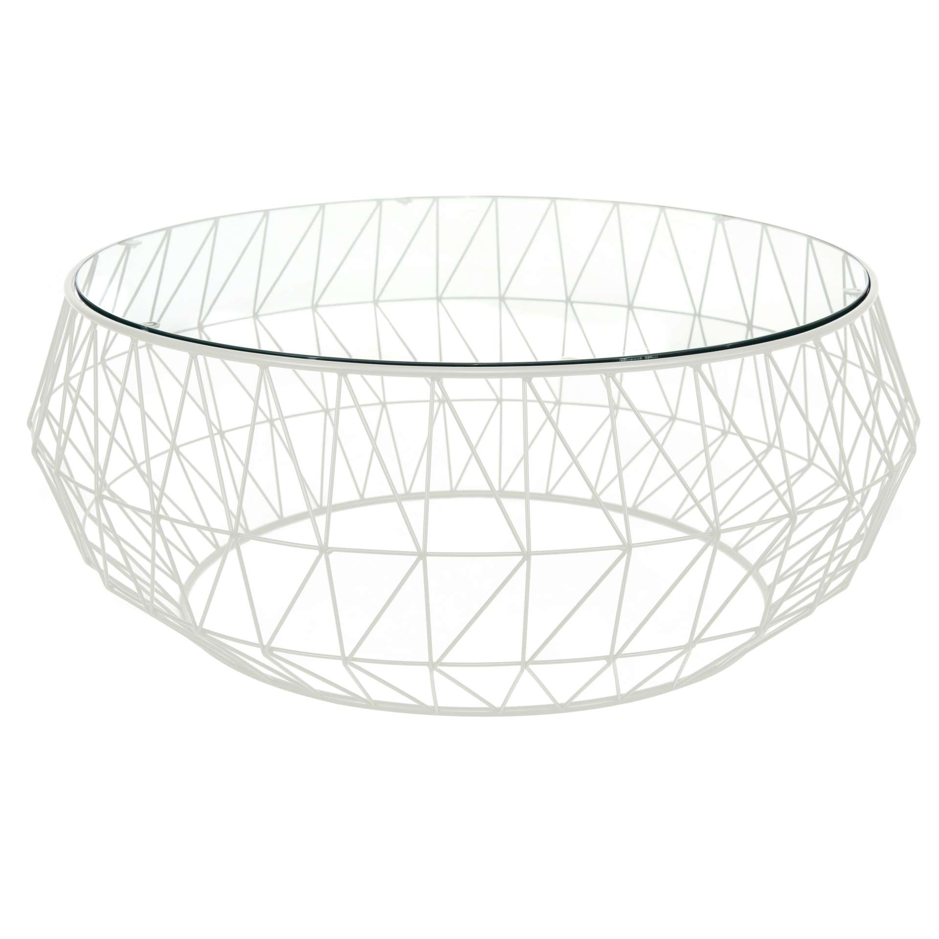 LeisureMod Malibu Modern Round Glass Top Coffee Table With Metal Base | Coffee Tables | Modishstore - 32
