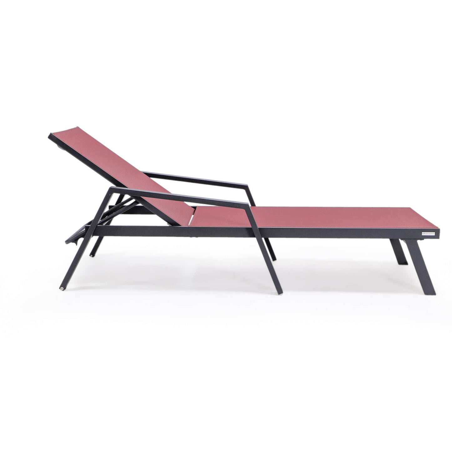 LeisureMod Marlin Modern Black Aluminum Outdoor Patio Chaise Lounge Chair - MLABLCF21-77BL | Outdoor Chaise Lounges | Modishstore - 29