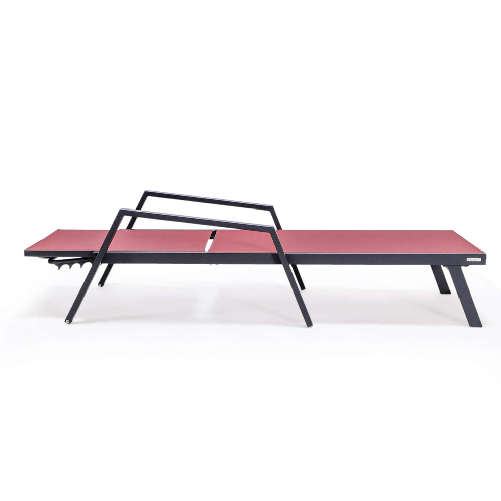 LeisureMod Marlin Modern Black Aluminum Outdoor Patio Chaise Lounge Chair - MLABLCF21-77BL | Outdoor Chaise Lounges | Modishstore - 28