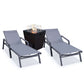 LeisureMod Marlin Modern Aluminum Outdoor Patio Chaise Lounge Chair With Arms Set of 2 - MLABLCF21-77BL2 | Outdoor Chaise Lounges | Modishstore - 27