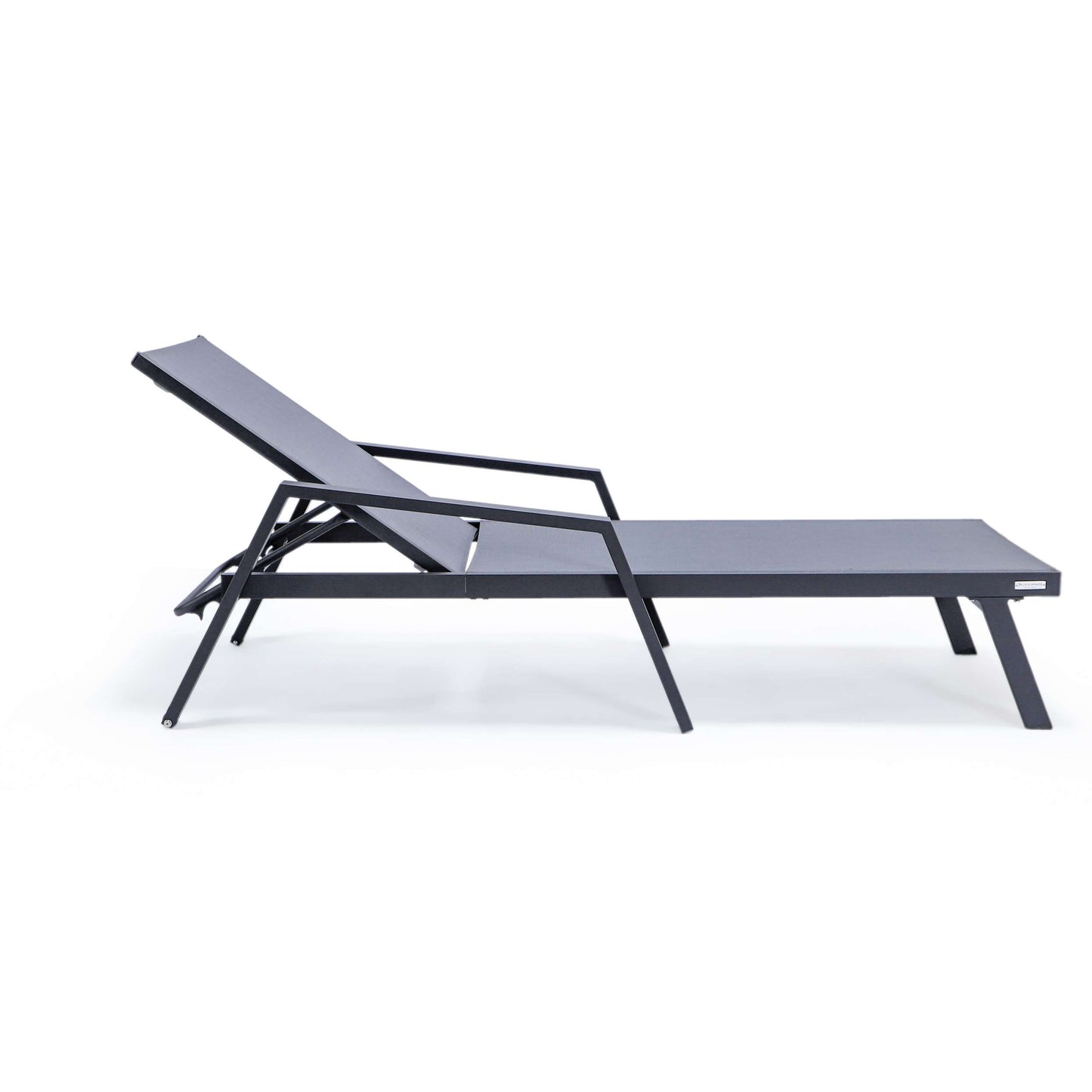 LeisureMod Marlin Modern Aluminum Outdoor Patio Chaise Lounge Chair With Arms Set of 2 - MLABLCF21-77BL2 | Outdoor Chaise Lounges | Modishstore - 30