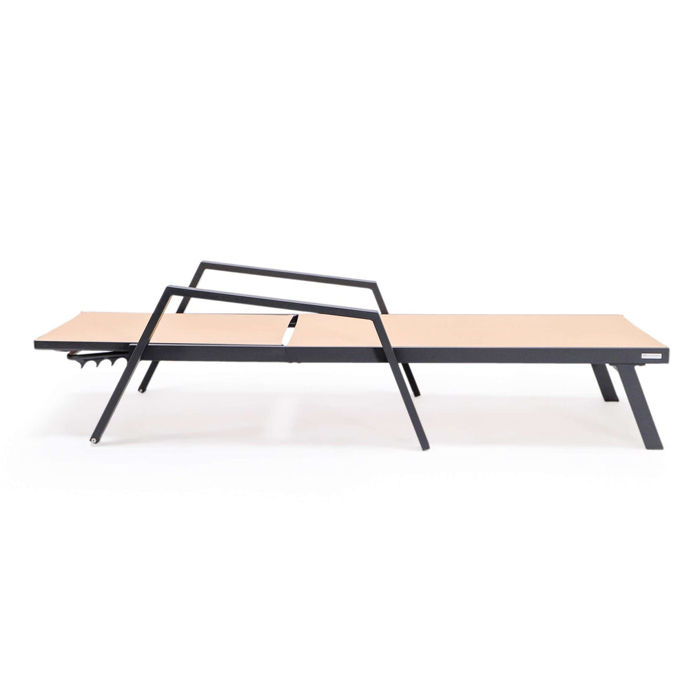 LeisureMod Marlin Modern Aluminum Outdoor Patio Chaise Lounge Chair With Arms Set of 2 - MLABLCF21-77BL2 | Outdoor Chaise Lounges | Modishstore - 54