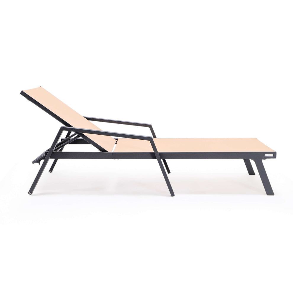 LeisureMod Marlin Modern Aluminum Outdoor Patio Chaise Lounge Chair With Arms Set of 2 - MLABLCF21-77BL2 | Outdoor Chaise Lounges | Modishstore - 55