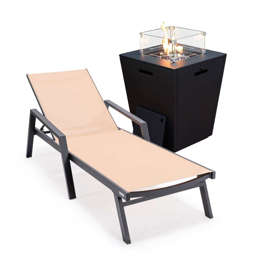 LeisureMod Marlin Modern Black Aluminum Outdoor Patio Chaise Lounge Chair - MLABLCF21-77BL | Outdoor Chaise Lounges | Modishstore - 71