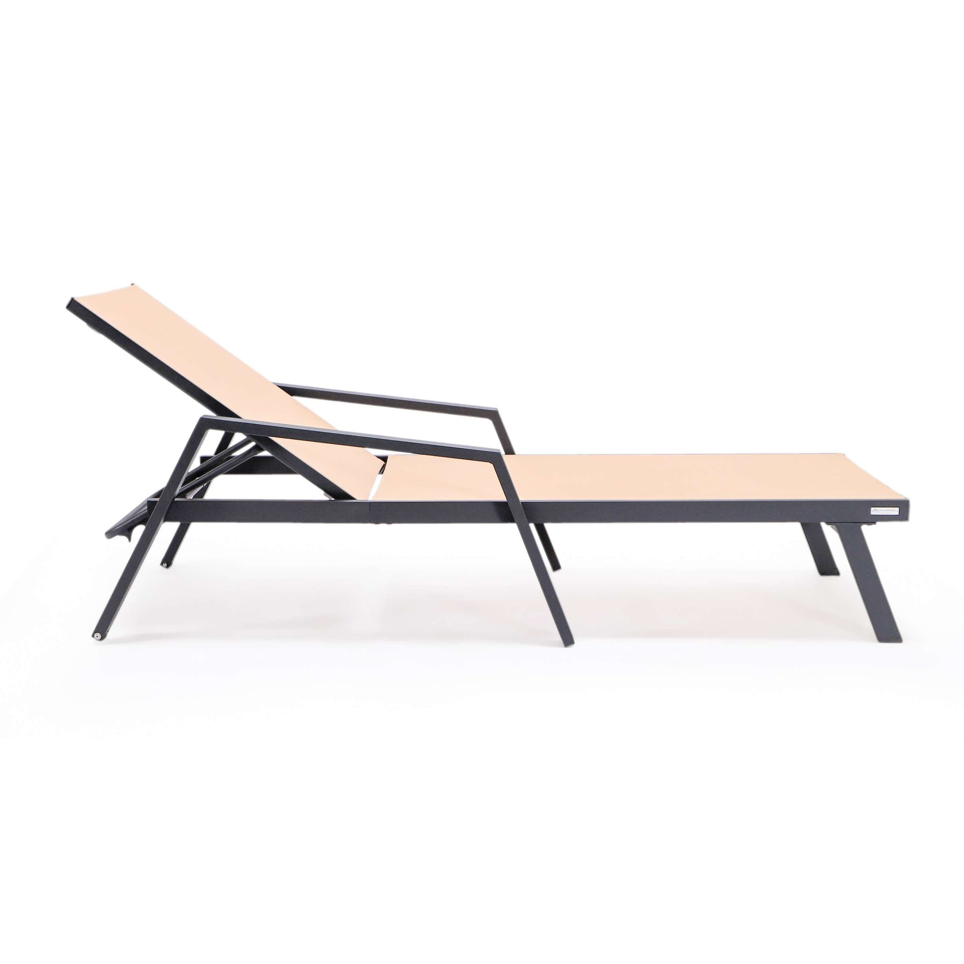LeisureMod Marlin Modern Black Aluminum Outdoor Patio Chaise Lounge Chair - MLABLCF21-77BL | Outdoor Chaise Lounges | Modishstore - 76